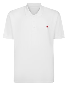 Bigdude besticktes Poloshirt Weiß Größe L
