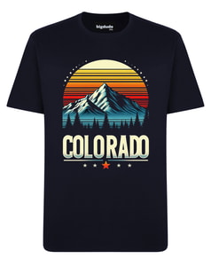 Bigdude – T-Shirt mit Colorado-Print, Marineblau