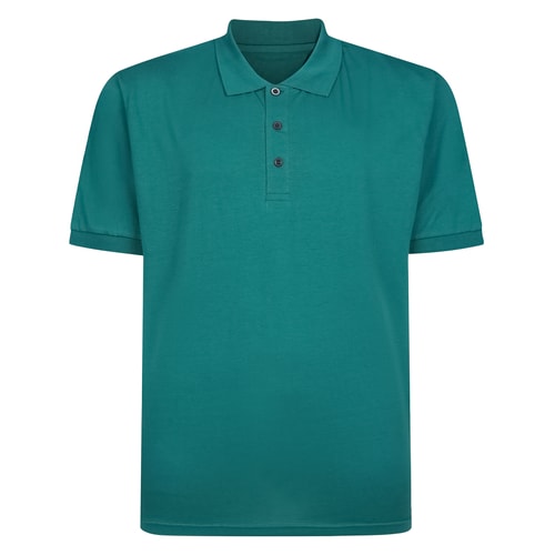 Bigdude Soft Jersey Sommer-Polohemd, Türkis, Größe L