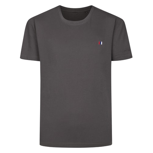 Bigdude T-Shirt mit gesticktem Logo, Größe Stone Tall