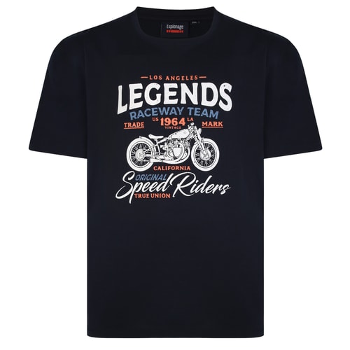 Spionage Legends Print T-Shirt Navy