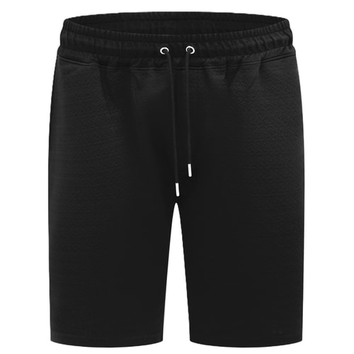 D555 Cranston Stretch-Jacquard-Shorts mit elastischem Bund, Schwarz