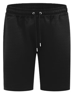 D555 Cranston Stretch-Jacquard-Shorts mit elastischem Bund, Schwarz