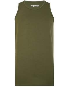 Bigdude Tanktop Olivgrün Tall Fit 