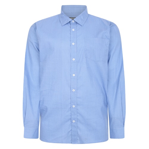 Bigdude Langarmhemd Blau Tall