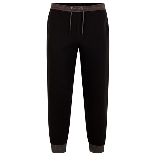 Bigdude – Jogginghose mit Kontrastmuster, Schwarz/Anthrazit