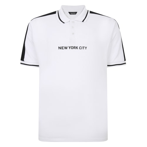Poloshirt mit Bigdude-NYC-Print, Weiß
