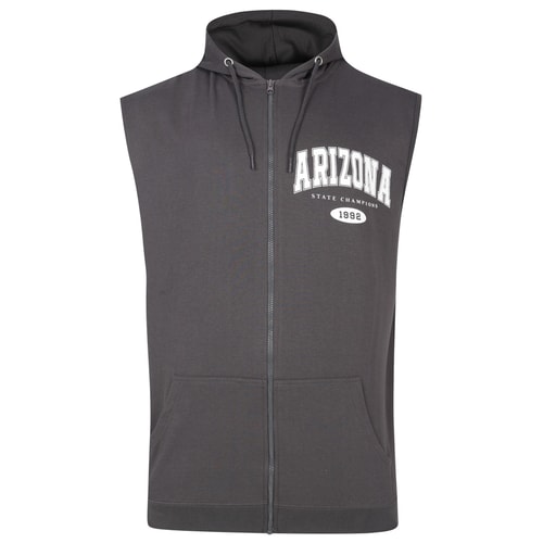 Bigdude Arizona Ärmelloser Loopback-Hoodie Anthrazit