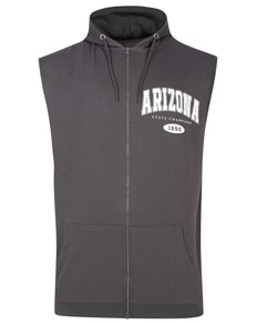 Bigdude Arizona Ärmelloser Loopback-Hoodie Anthrazit
