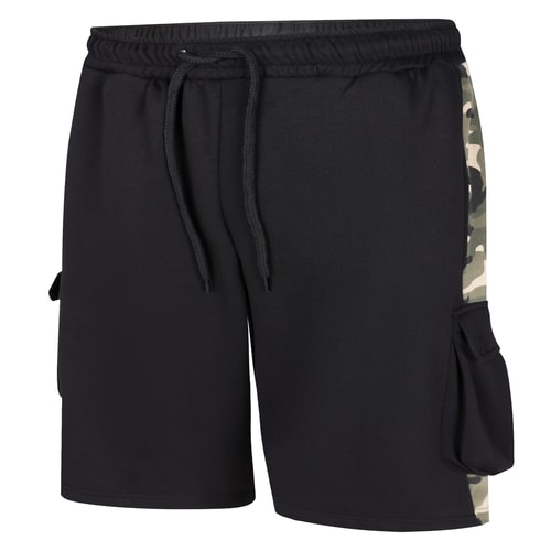 Bigdude Cargo Camo Shorts Schwarz/Khaki Camo