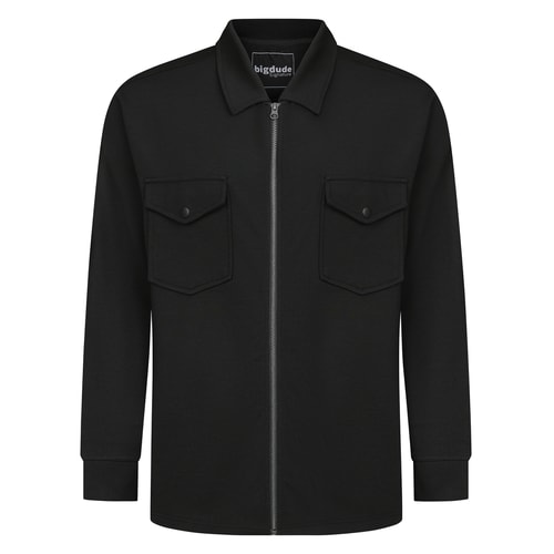 Bigdude Interlock Zip Shacket Schwarz