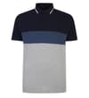 Colour Block PiquéPoloshirt Marineblau