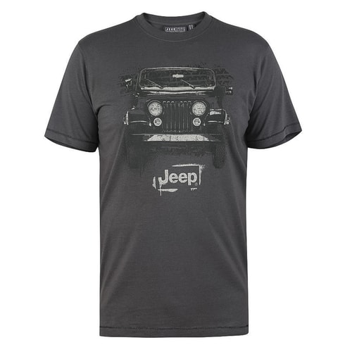 D555 Somerton Offizielles T-Shirt mit Jeep-Aufdruck Khaki