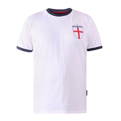 D555 Barrow England Football Print T-Shirt White