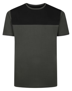 Bigdude Cut & Sew 2-Tone T-Shirt Anthrazit/Schwarz