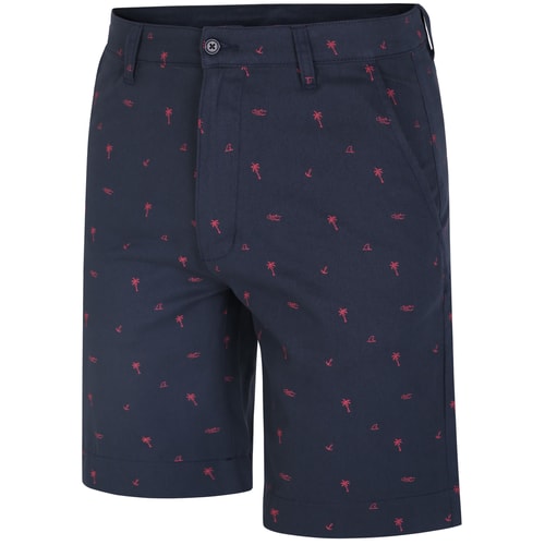 Bigdude Summer Print Chino Shorts Navy