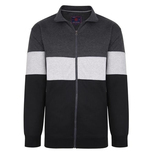 KAM Cut & Sew Reißverschlussjacke Grau