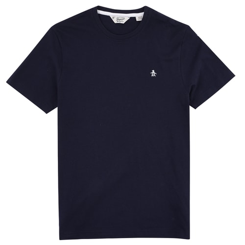 Original Penguin S/S-T-Shirt mit gesticktem Logo Dark Sapphire