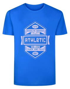 Bigdude Sport-T-Shirt mit Print, Königsblau