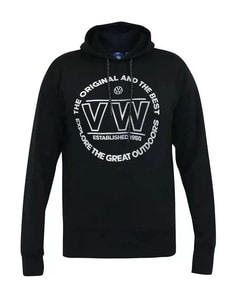 D555 Bourton Offizieller Volkswagen Hoodie mit Aufdruck, Schwarz