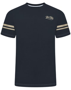 KAM Brooklyn Baseball Style Print T-Shirt Carbon