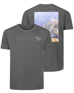 Bigdude Amalfi Small T-Shirt mit Vorder- und Rückseitendruck, Anthrazit