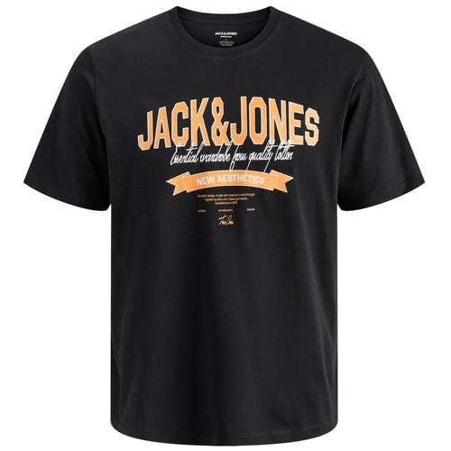 Jack & Jones Aesthetics Logo-T-Shirt Schwarz