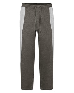 Bigdude Fleece-Jogginghose mit Blockpanel, Anthrazit/Grau