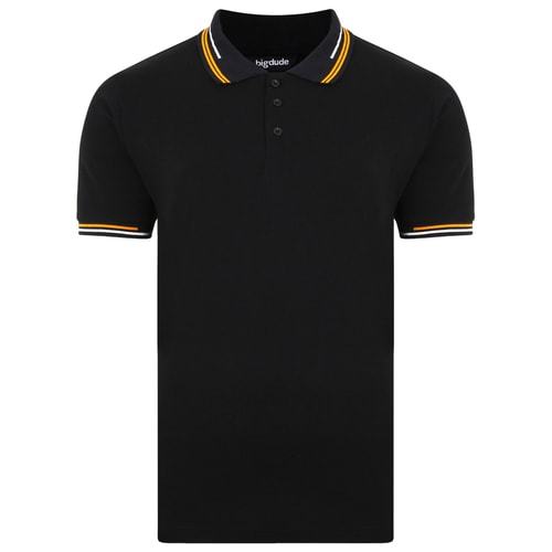 Bigdude Designer Poloshirt Schwarz