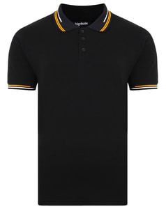 Bigdude Designer Poloshirt Schwarz
