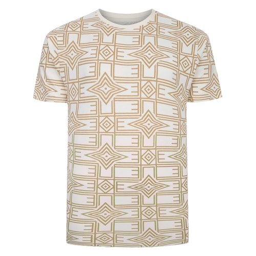 Bigdude Azteken-Print-T-Shirt Creme