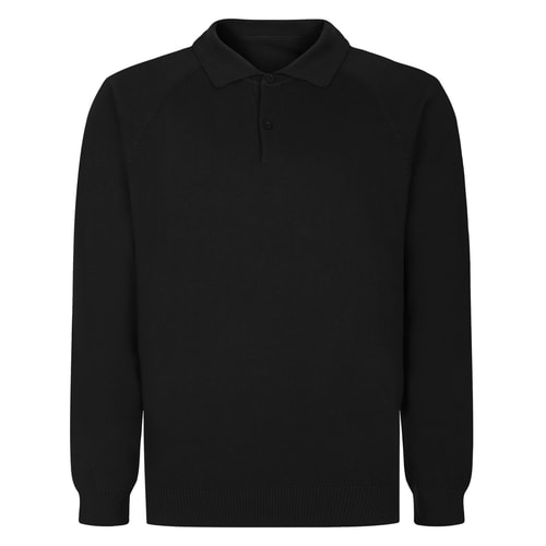 Bigdude Strickpolohemd Schwarz