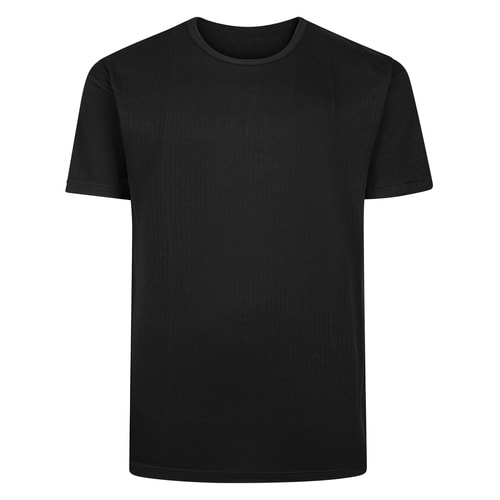 Bigdude Kurzarm-Thermo-T-Shirt Schwarz