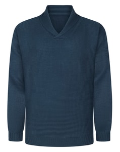 Bigdude Schalkragenpullover Marineblau