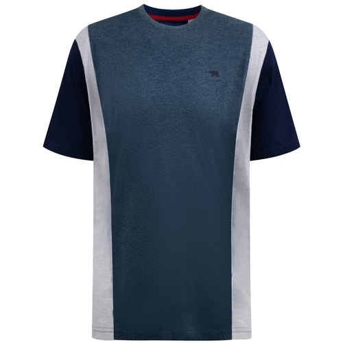 D555 Neath Cut & Sew T-Shirt mit Rundhalsausschnitt, Denim