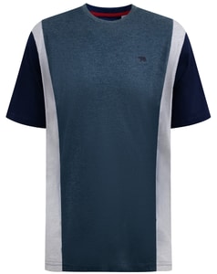 D555 Neath Cut & Sew T-Shirt mit Rundhalsausschnitt, Denim