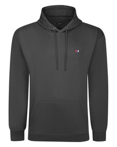 Bigdude Kapuzenpullover mit Logo, schlicht, Anthrazit, lang