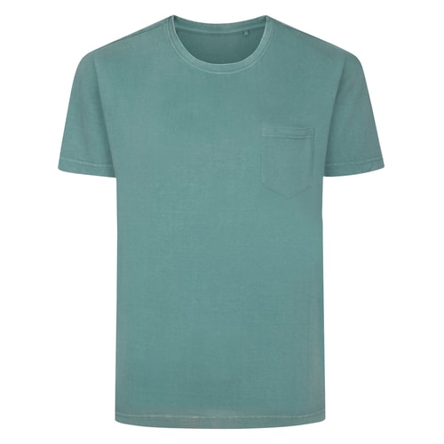 Bigdude Stückgefärbtes T-Shirt Grün Größe L