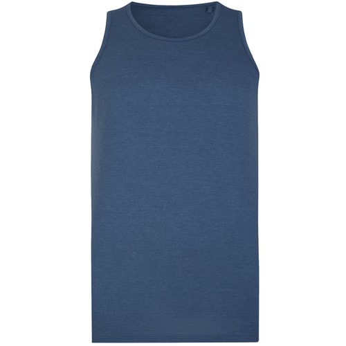Bigdude Tanktop Blau meliert Tall Fit 