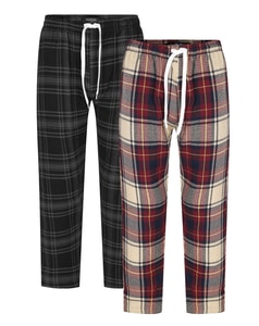 Bigdude gewebte Waffel-Pyjamahosen, Doppelpack, Rot