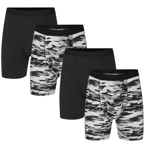 Bigdude 4er-Pack Camo Boxershorts Anthrazit