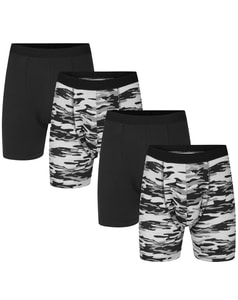 Bigdude 4er-Pack Camo Boxershorts Anthrazit