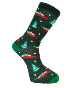 Weihnachtssocken mit originellem Design, 1er-Packung, Grün