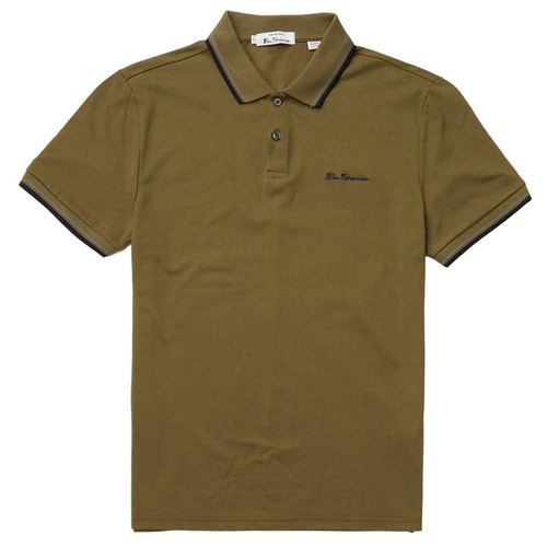 Ben Sherman Piqué Poloshirt Braun