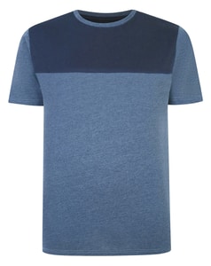 Bigdude Cut & Sew 2 Tone T-Shirt Denim Melange/Navy
