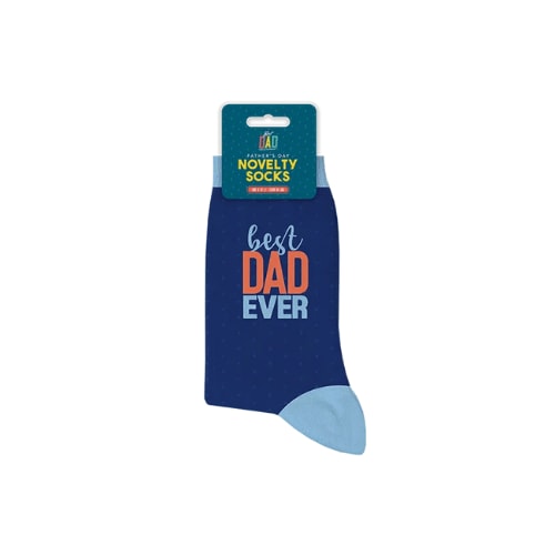 Socken „Best Dad Ever“ zum Vatertag, 1er-Pack, Marineblau
