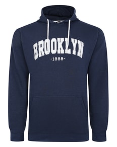 Bigdude – Brooklyn – Kapuzenpullover mit Applikation, Marineblau