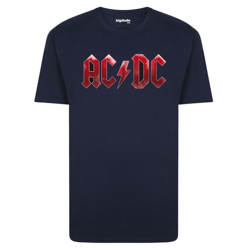 Bigdude Offizielles T-Shirt mit AC/DC-Aufdruck, Marineblau