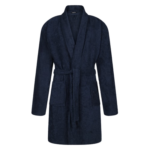 Bigdude Frottee Bademantel Blau