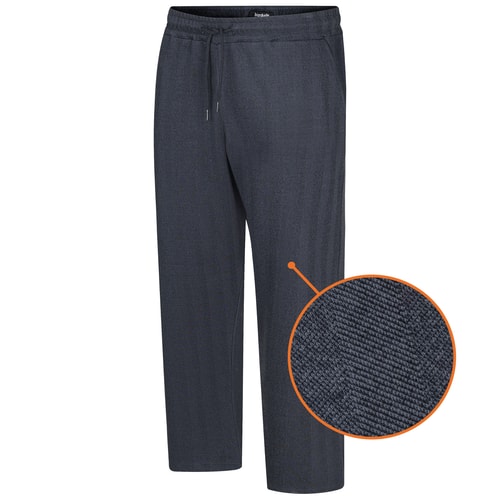Bigdude Fischgrät-Jogginghose Marineblau